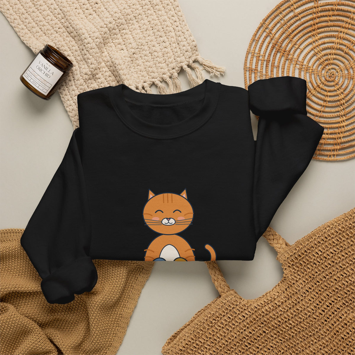 Polydactyl Cat Crewneck Sweatshirt - Born With Mittens Extra Toes Cat Gift