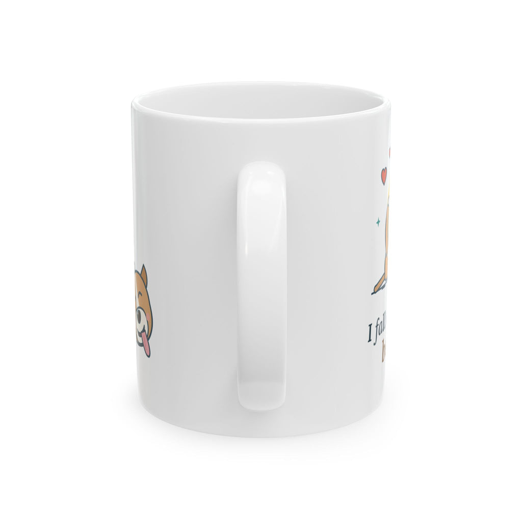Pit Bull-Type Dog Coffee Mug - I Fall Over to Request Belly Rubs Pittie Lover Mug