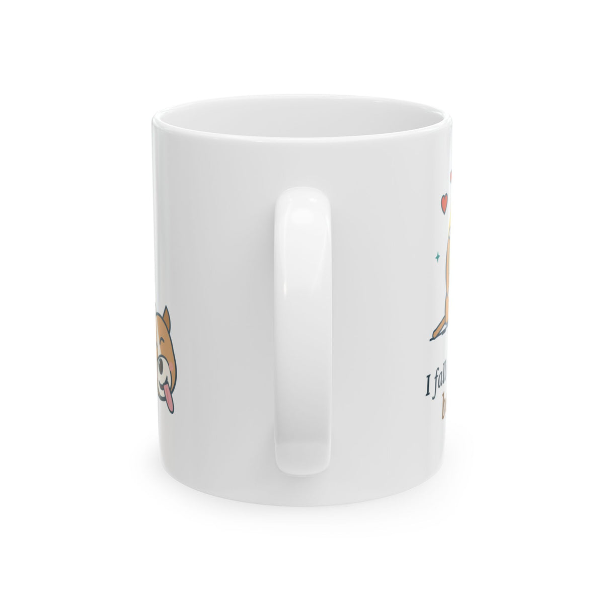 Pit Bull-Type Dog Coffee Mug - I Fall Over to Request Belly Rubs Pittie Lover Mug