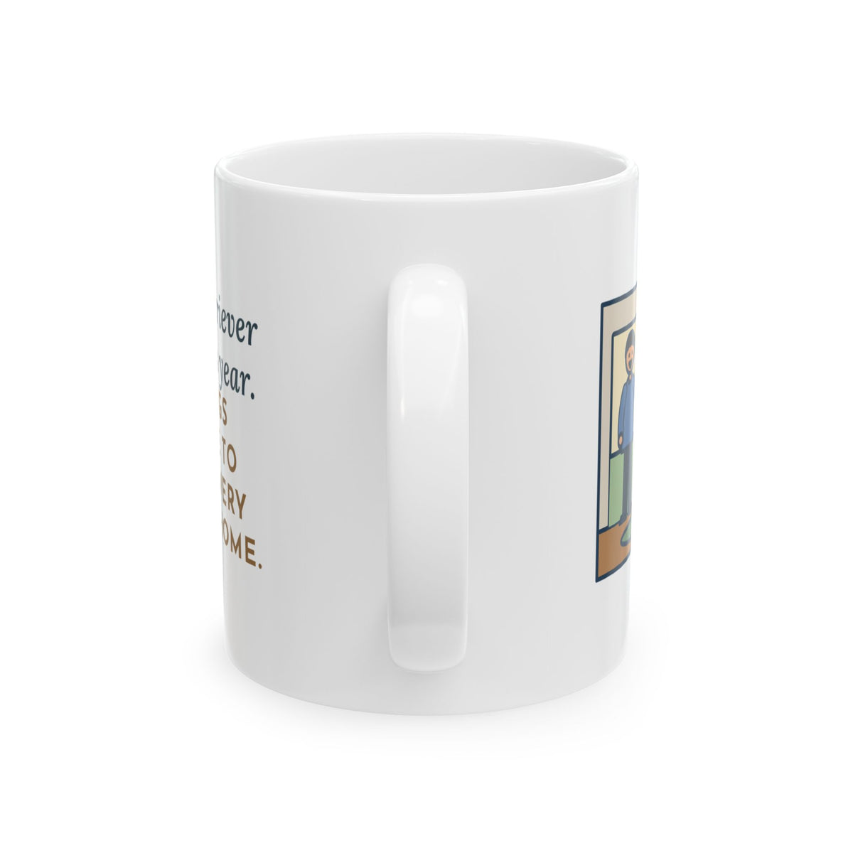 Flat-Coated Retriever Mug, Turned Ten This Year, Still Brings a Pinecone to the Door Every Time, Funny Coffee Mug 11oz