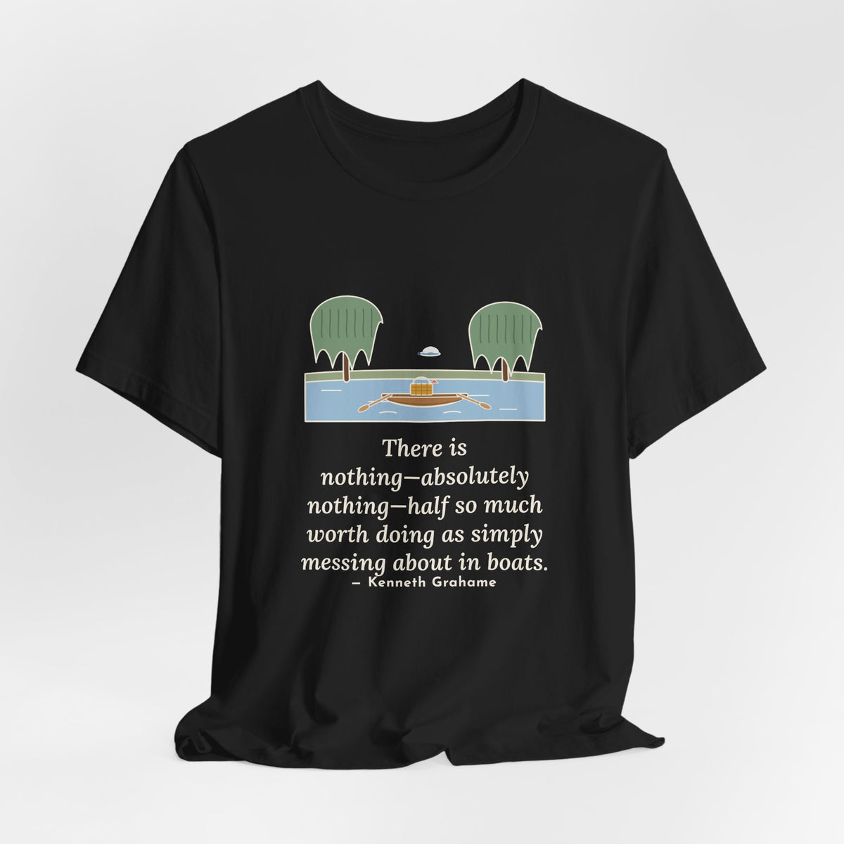 Grahame Quote T-Shirt, Simply Messing About in Boats, Boating River Rowboat Tee