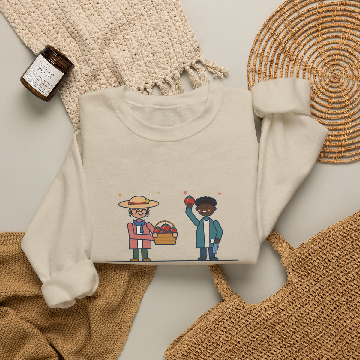 Geriatric Primary Care Nurse Crewneck Sweatshirt - Checkup Day Garden Tomatoes Gift
