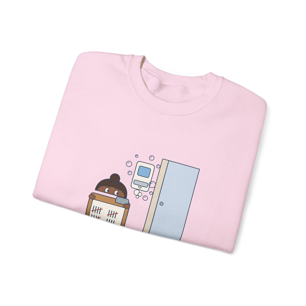 Infection Preventionist Crewneck Sweatshirt - Foam In. Foam Out. I'm Counting.