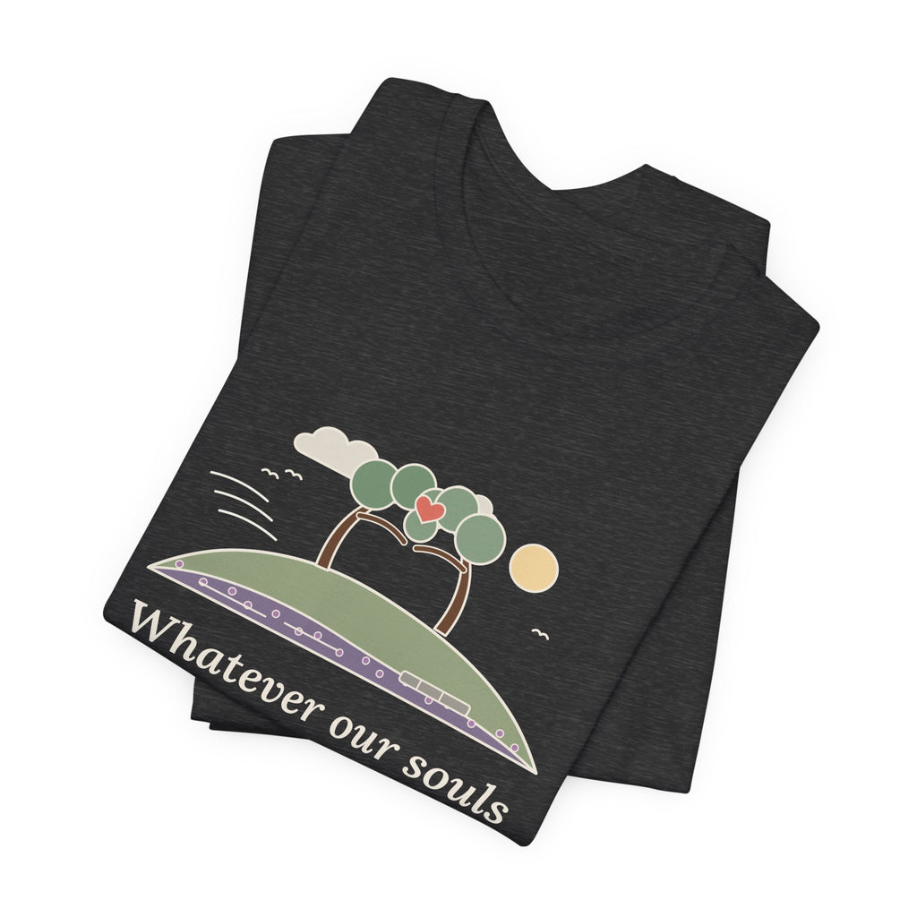 Emily Brontë Love Quote T-Shirt, Whatever Our Souls Are Made Of, Romantic Moor Trees Tee