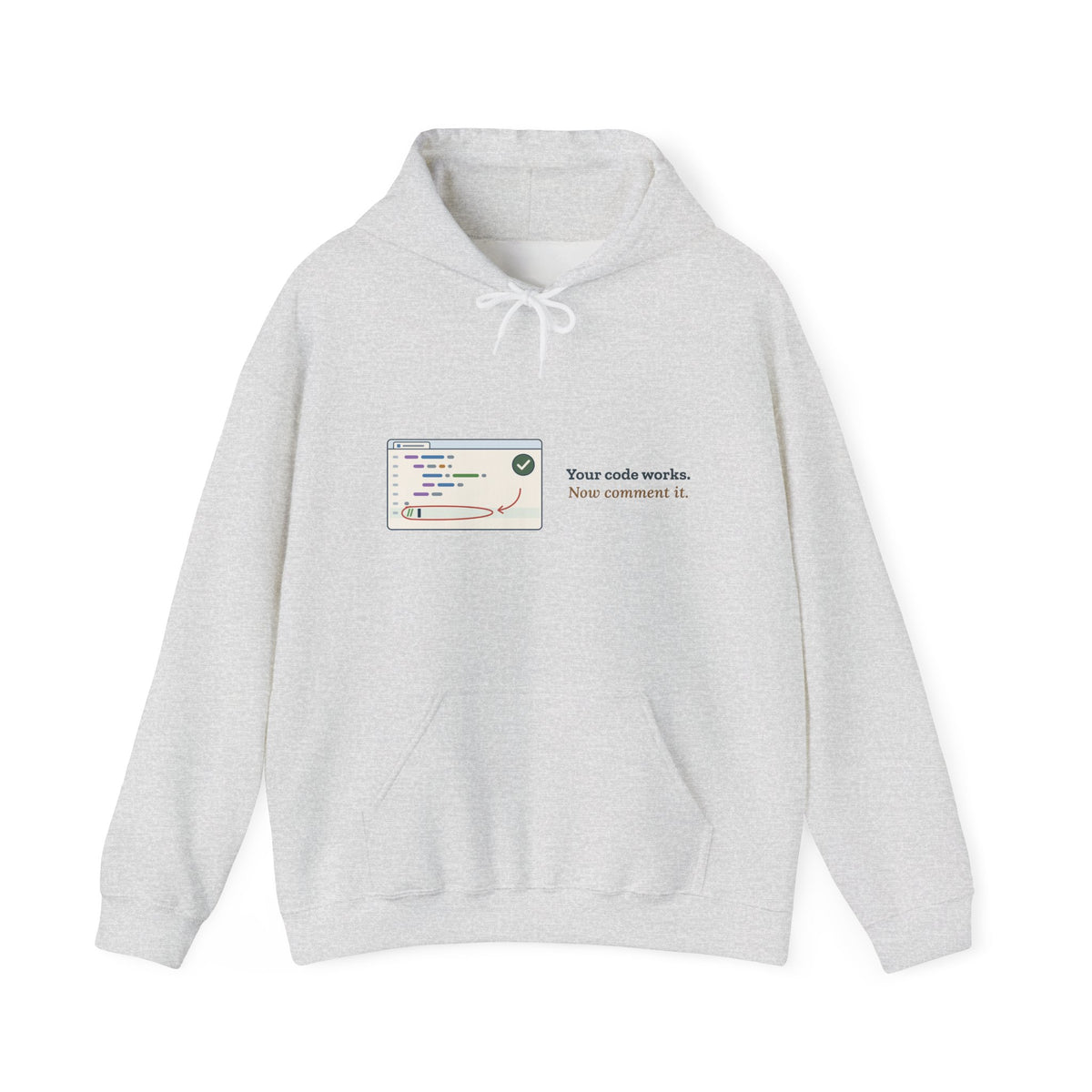 Computer Science Teacher Hoodie - Your Code Works. Now Comment It. Coding Teacher Gift