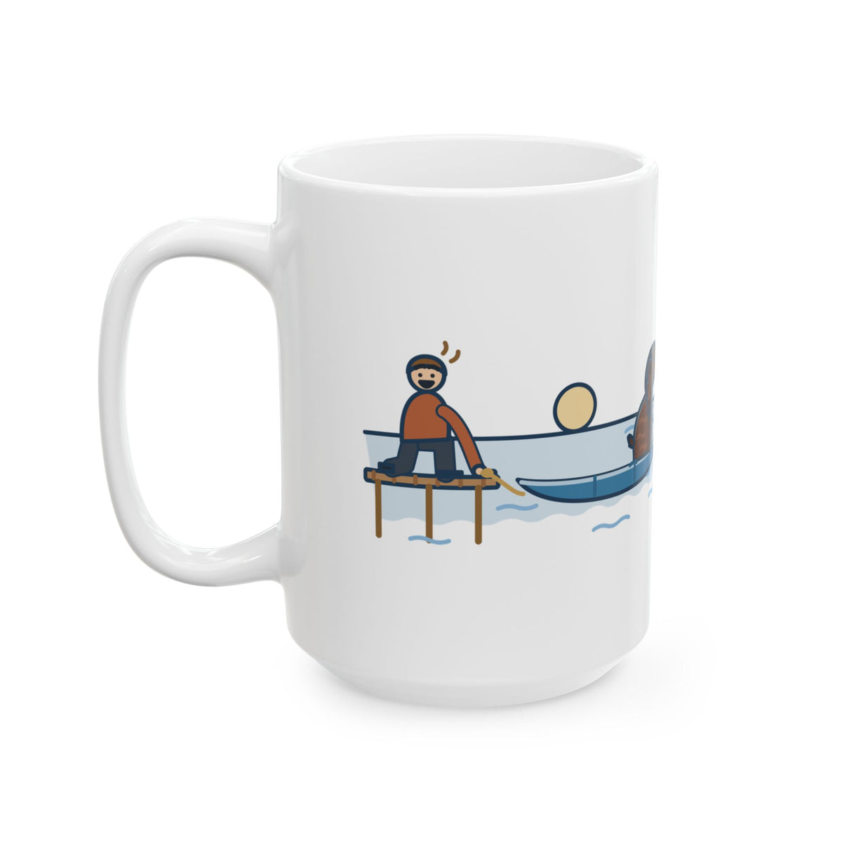 Large Boykin Spaniel Mug 15oz - Sat in the Canoe Before the Knot Was Untied