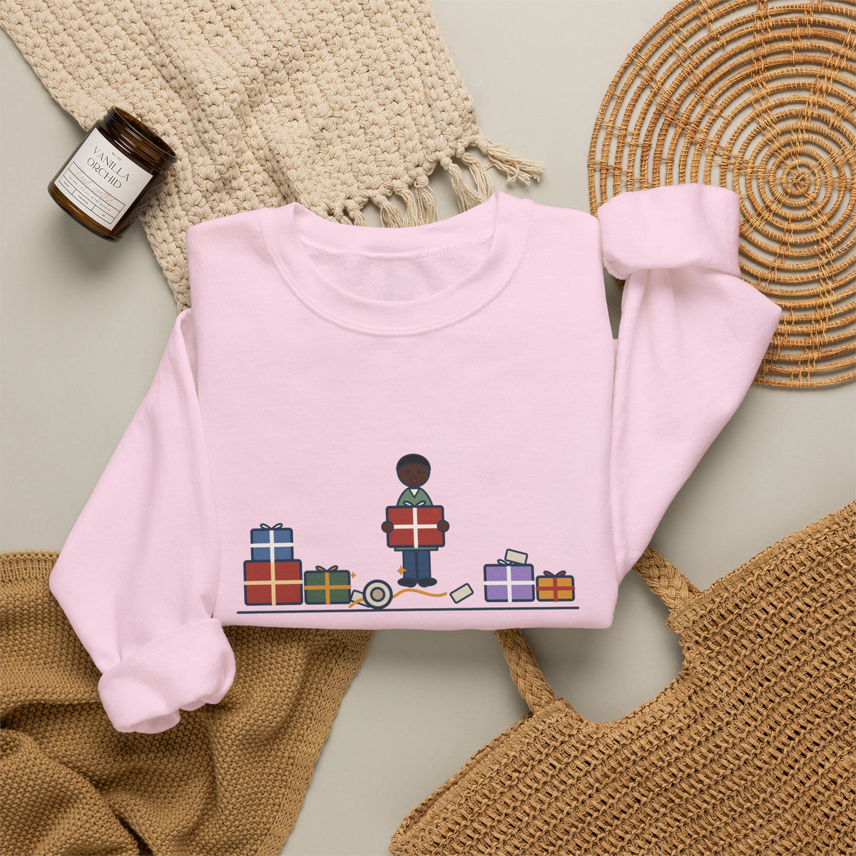 Funny Christmas Crewneck Sweatshirt - The Tape Was Under the Last Gift
