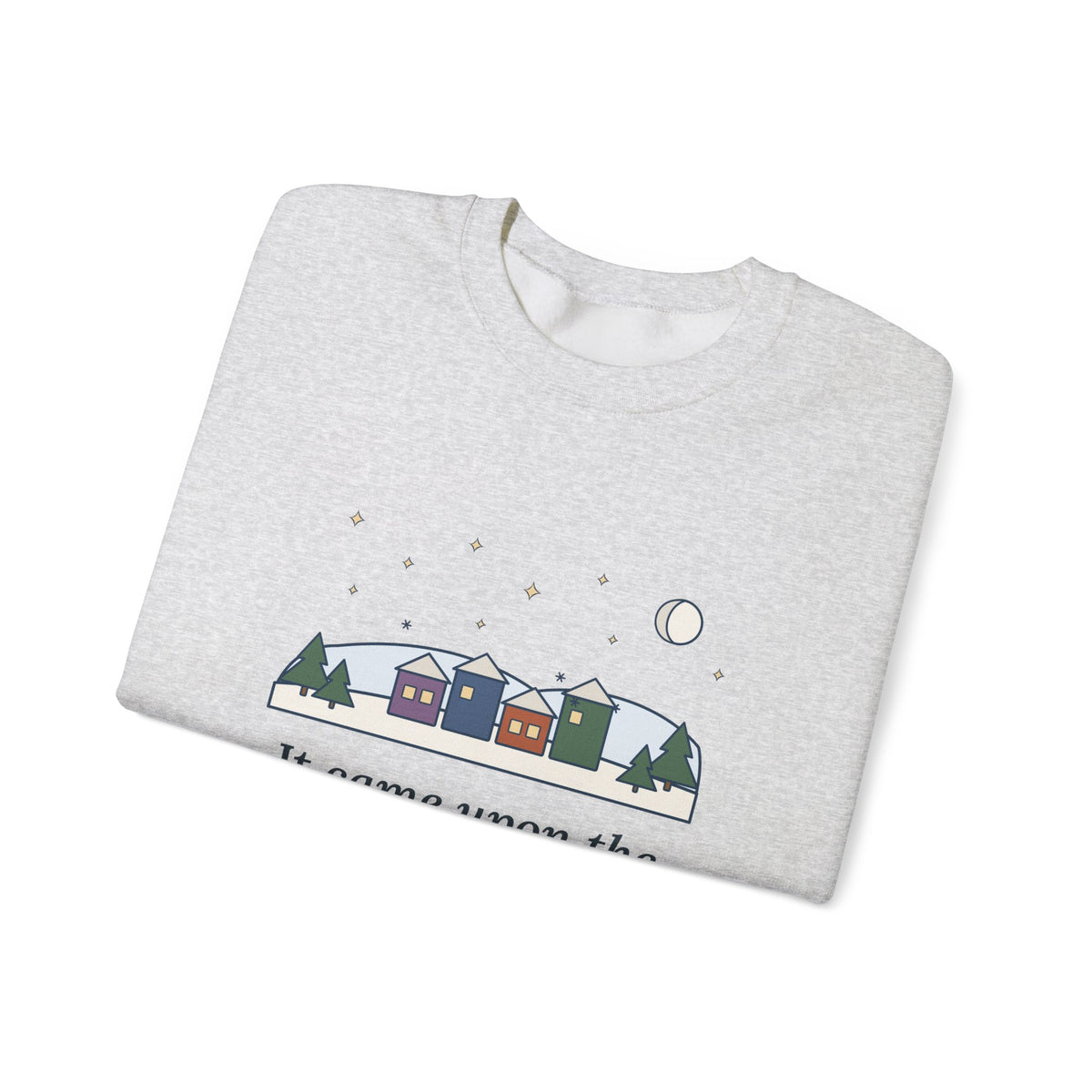 It Came Upon the Midnight Clear Sweatshirt, Christmas Sears Quote Crewneck with Clear Midnight