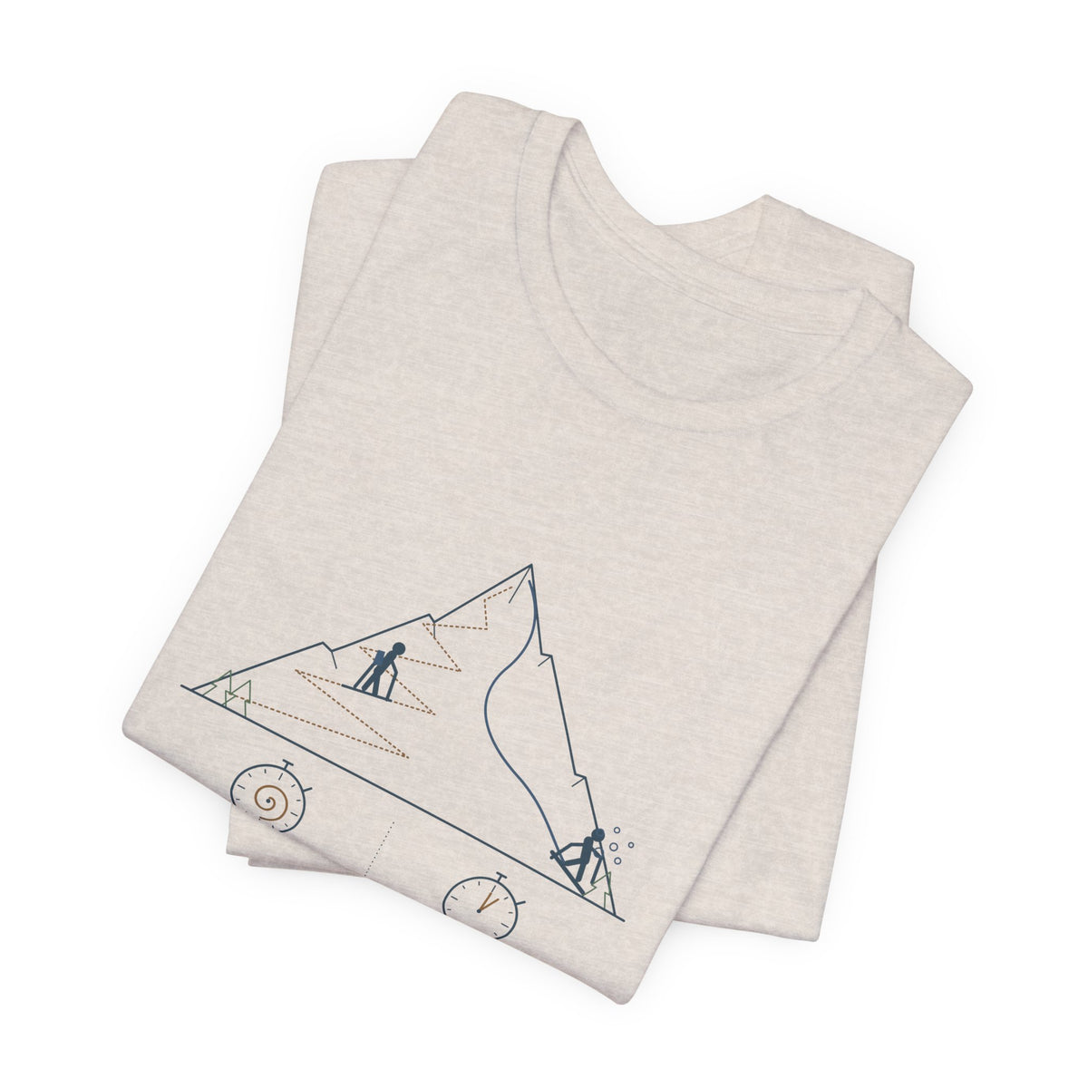 Ski Touring T-Shirt - Ninety Minutes Up. Four Minutes Down. Funny Backcountry Ski Tee
