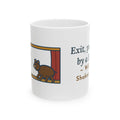 Shakespeare Quote Mug, Exit, Pursued by a Bear, Theatre Stage Chase Coffee Mug 11oz