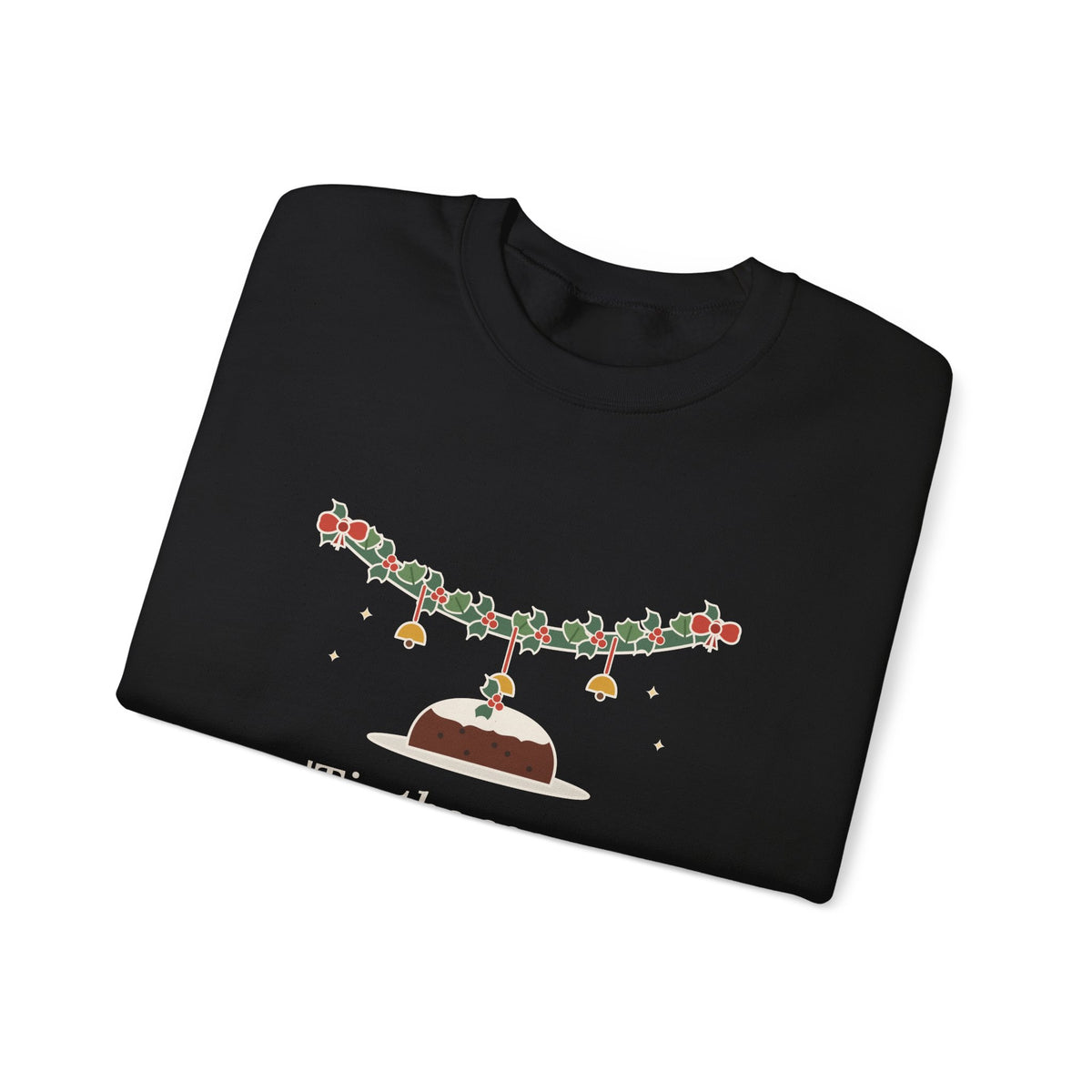 Tis the Season to Be Jolly Sweatshirt, Christmas Oliphant Quote Crewneck with Holly Swag