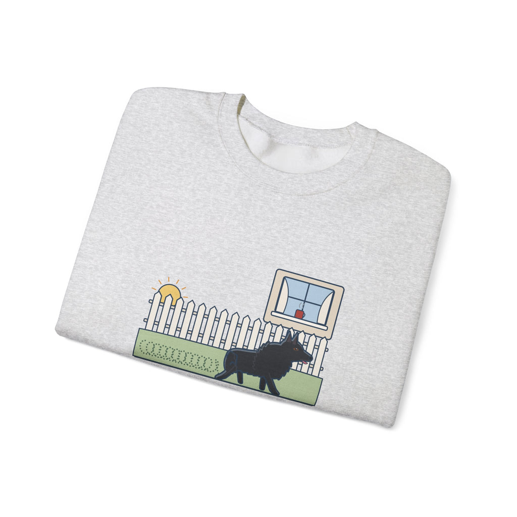 Schipperke Crewneck Sweatshirt - Patrolled the Fence Line Eleven Times Before Breakfast