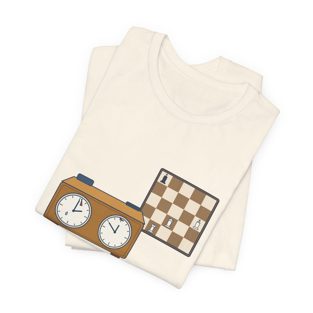 Chess T-Shirt - Winning Position. Flag Fell. Funny Blitz Chess Clock Tee