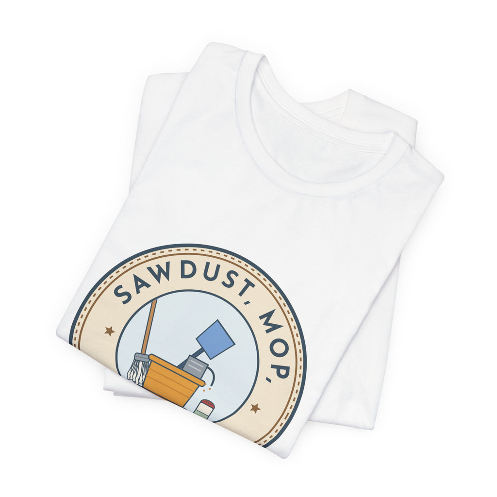 School Custodian T-Shirt - Sawdust, Mop, Room 14. Quiet Hero Custodian Tee