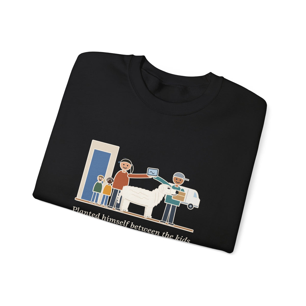 Kuvasz Crewneck Sweatshirt - Kept Watch Over the Kids Until the Delivery Was Signed