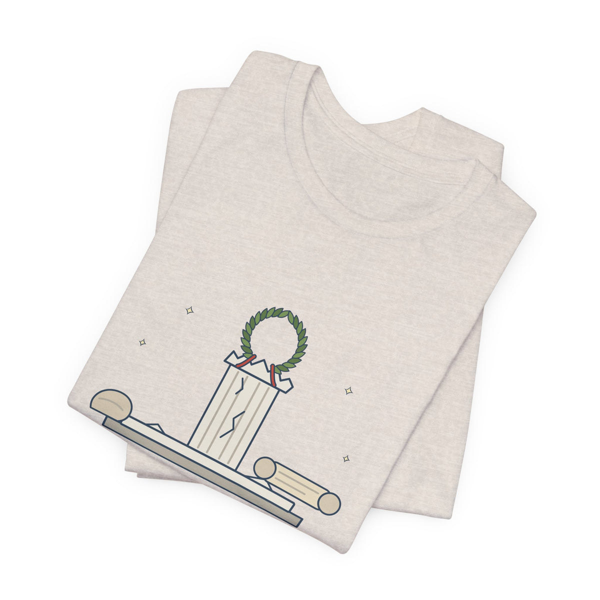 Shakespeare Quote T-Shirt, Beware the Ides of March, Humor Laurel and Column Tee