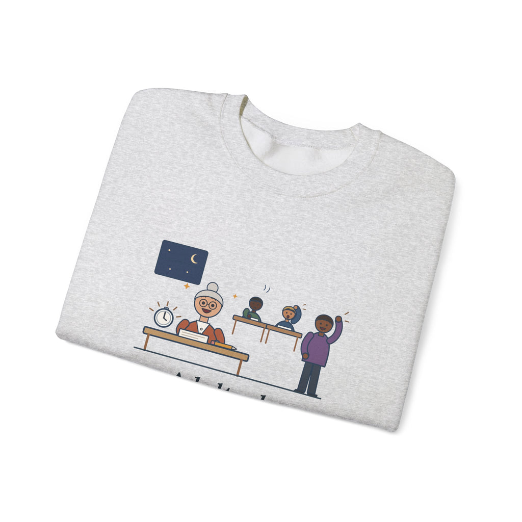 Adult Education Teacher Crewneck Sweatshirt - Grandma Finished the Math Section First