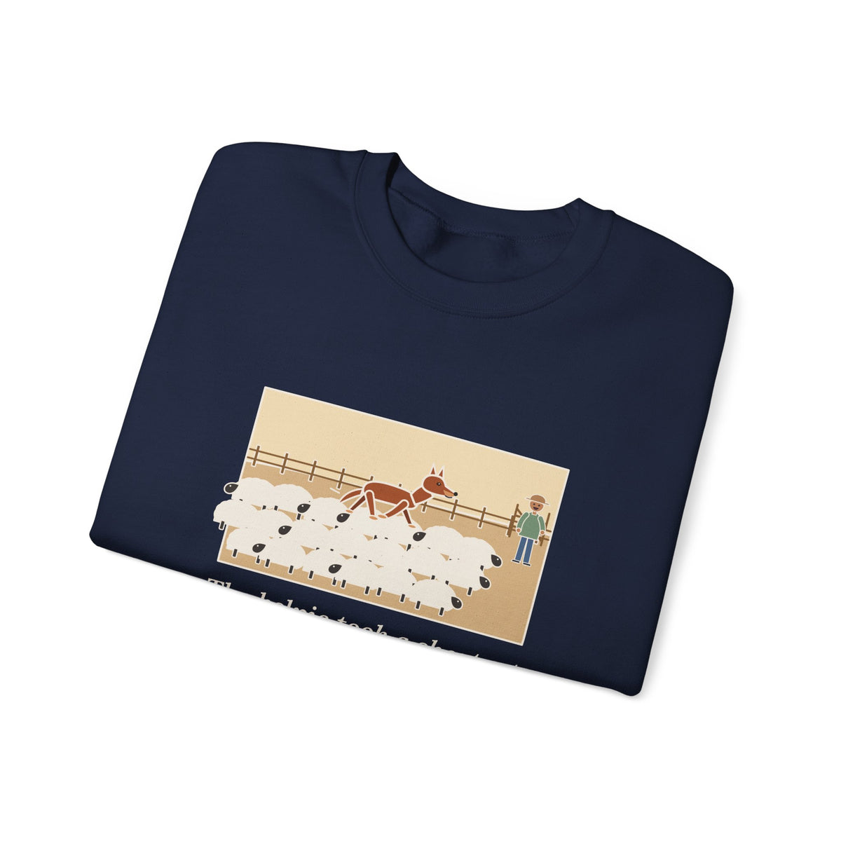Australian Kelpie Sweatshirt, Took a Shortcut Across the Backs of the Sheep, Funny Paddock Shortcut Crewneck