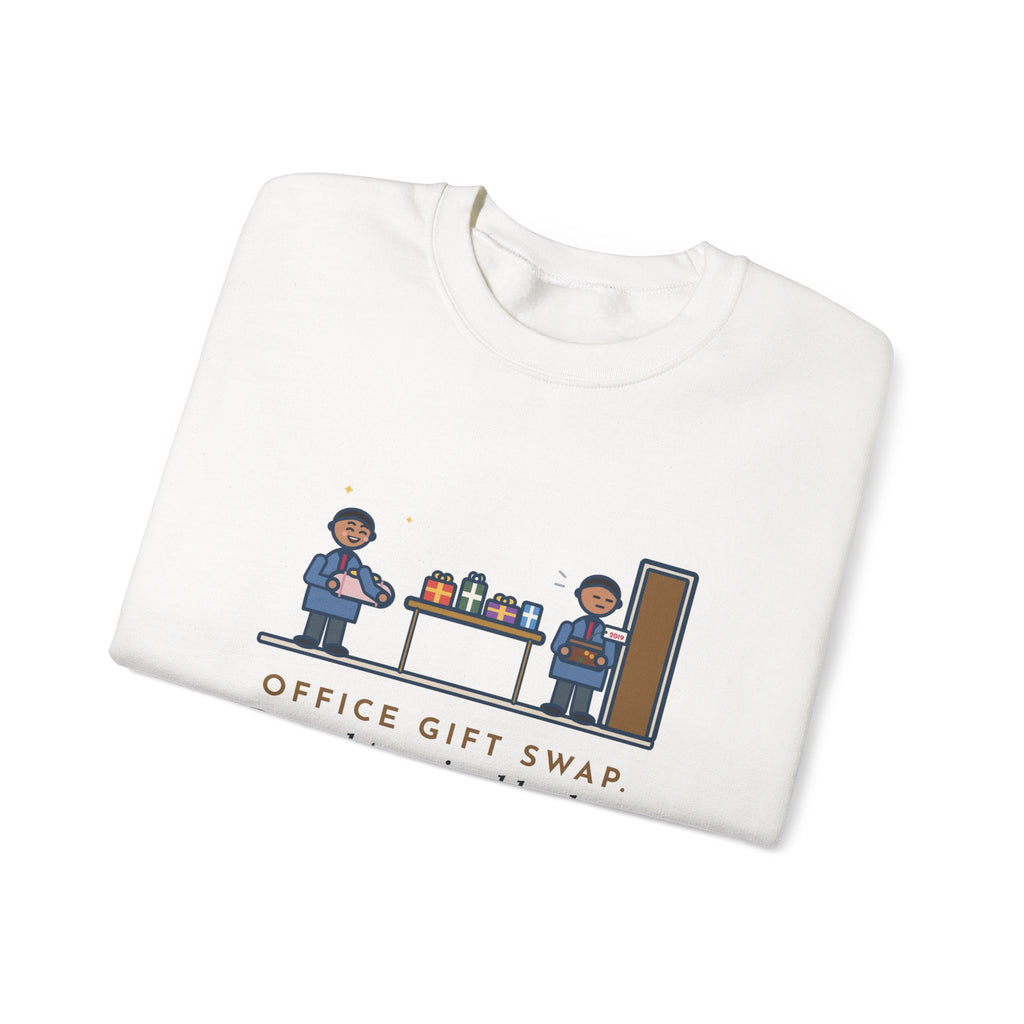 Office Gift Swap Sweatshirt, Brought a Nice Blanket, Went Home with a Fruitcake from 2019, Funny Break Room Swap Crewneck