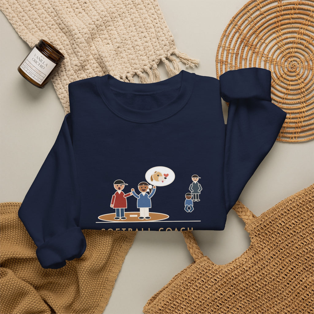 Softball Coach Sweatshirt, Called Time for a Mound Visit, Heard All About Her New Puppy, Funny Mound Visit Crewneck
