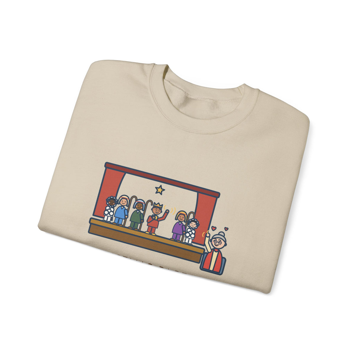 Christmas Pageant Sweatshirt, Three Shepherds, Two Sheep, One Wise Man Who Waved at Grandma the Whole Time, Funny Pageant Stage Crewneck