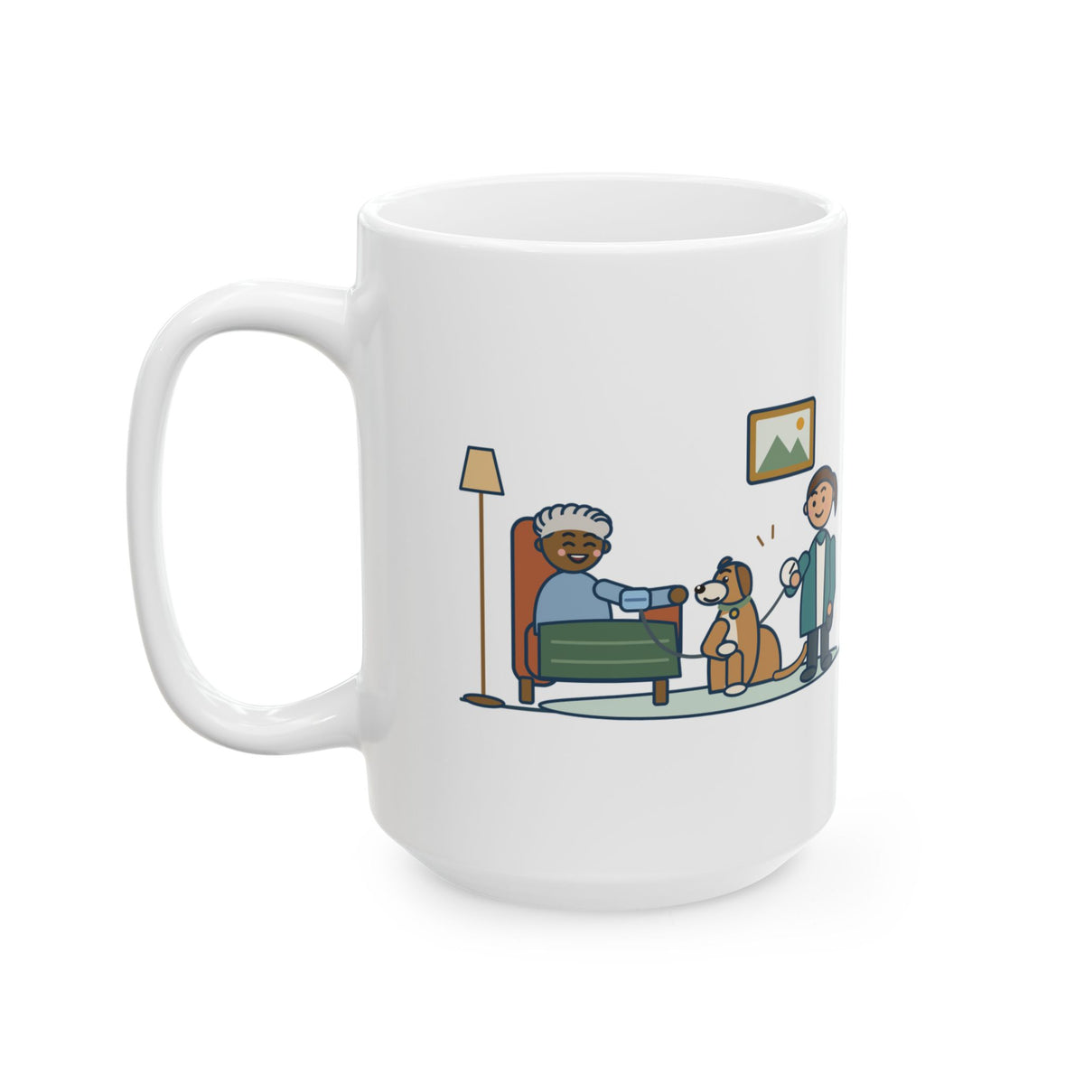 Large 15oz At-Home Care Nurse Mug - The Dog Sat In on Every Vitals Check