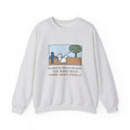 American Eskimo Dog Sweatshirt, Brushed the Eskie on the Porch, The Birds Built Three Nests from It, Funny Porch Brushing Crewneck