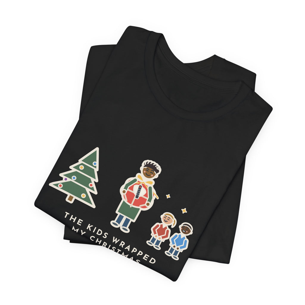 Funny Christmas Present T-Shirt, The Kids Wrapped It Themselves, It Was the TV Remote, Proud Wrappers Tee