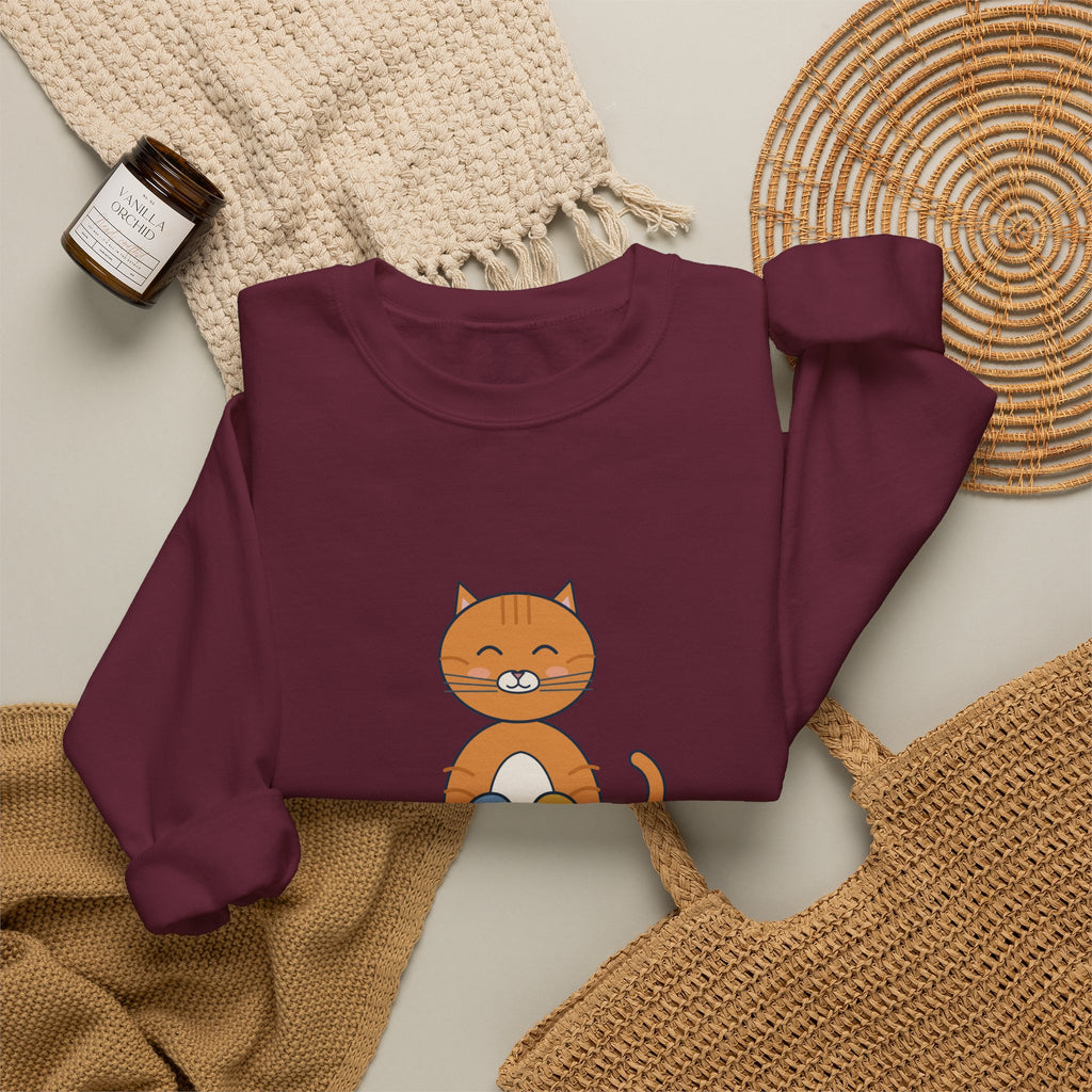 Polydactyl Cat Crewneck Sweatshirt - Born With Mittens Extra Toes Cat Gift