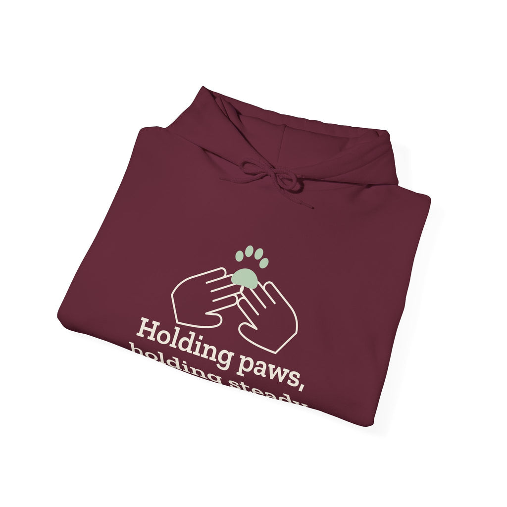Vet Tech Hoodie - Holding Paws, Holding Steady Veterinary Technician Hooded Sweatshirt
