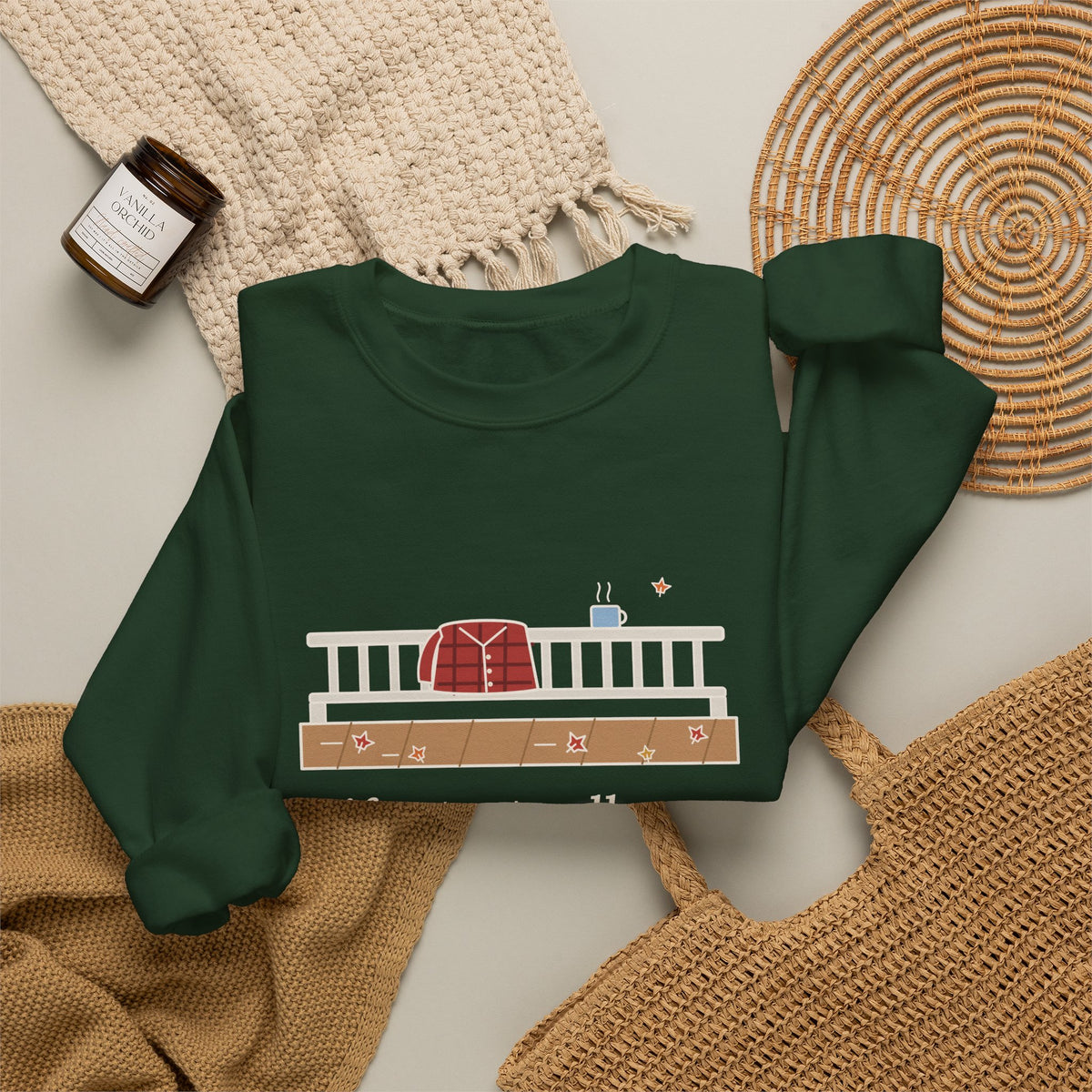 Life Starts All Over Again When It Gets Crisp Sweatshirt, Fall Fitzgerald Quote Crewneck with Porch Morning