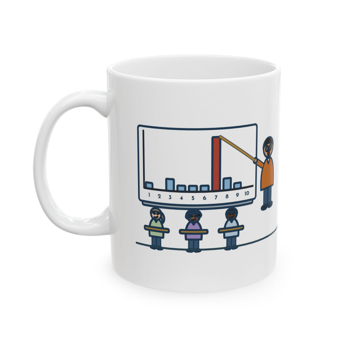Stats Teacher Coffee Mug - Nine Kids Picked Seven, So Much for Random