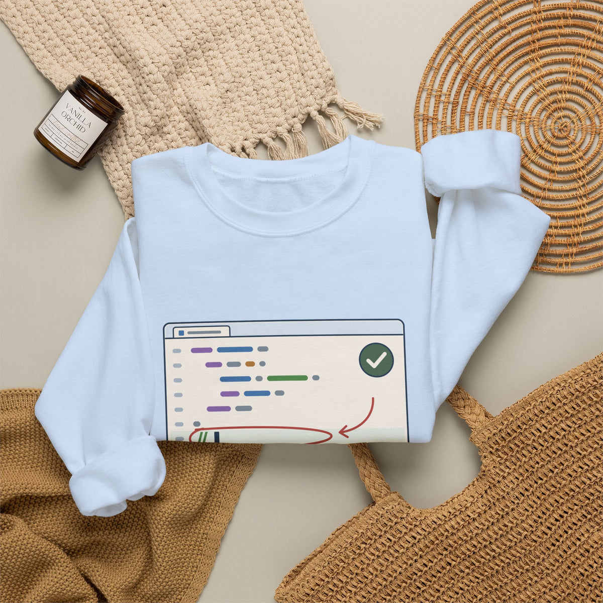 Computer Science Teacher Crewneck Sweatshirt - Your Code Works. Now Comment It.