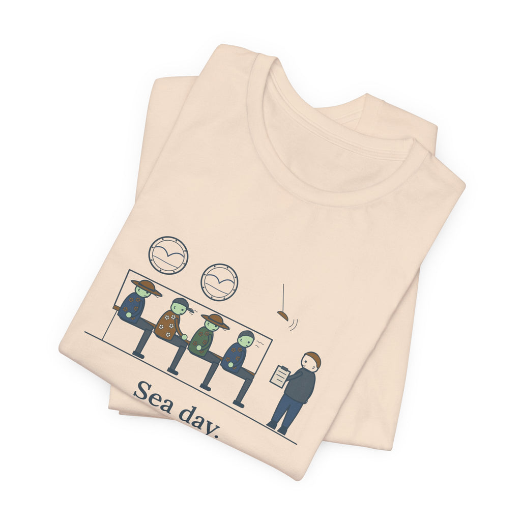 Cruise Ship Nurse T-Shirt - Sea Day. Forty Passengers, One Shade of Green.