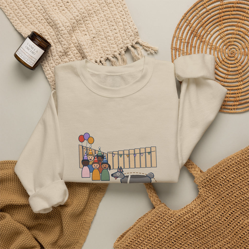 Swedish Vallhund Crewneck Sweatshirt - Herded the Birthday Party Into One Corner