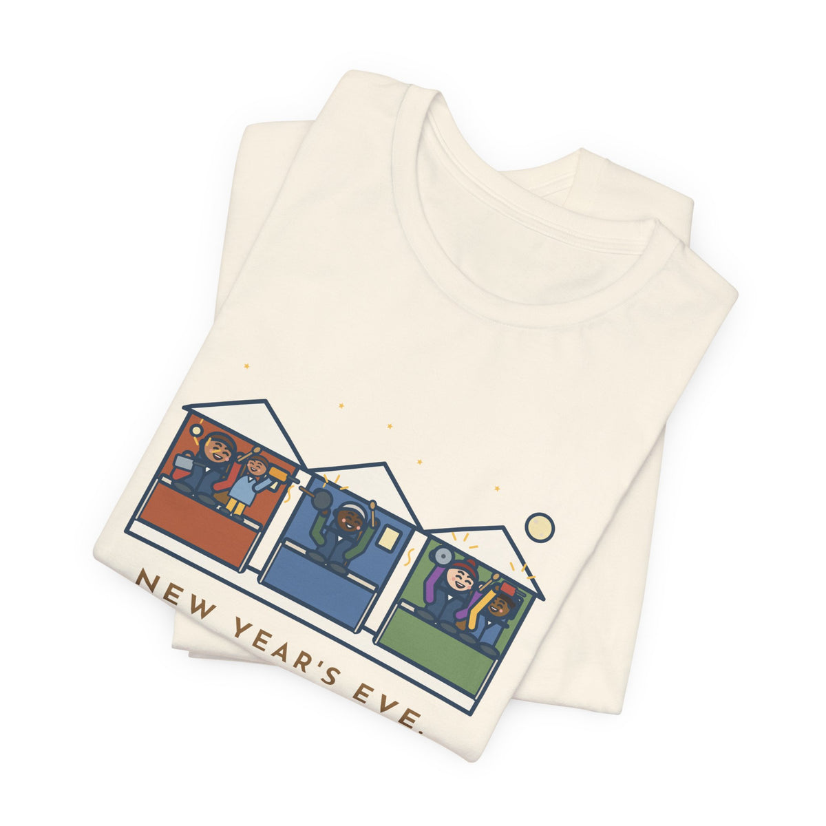 Funny New Year's Eve T-Shirt, Pots and Pans on the Porch at Midnight, the Whole Street Joined In, Porch Parade Tee