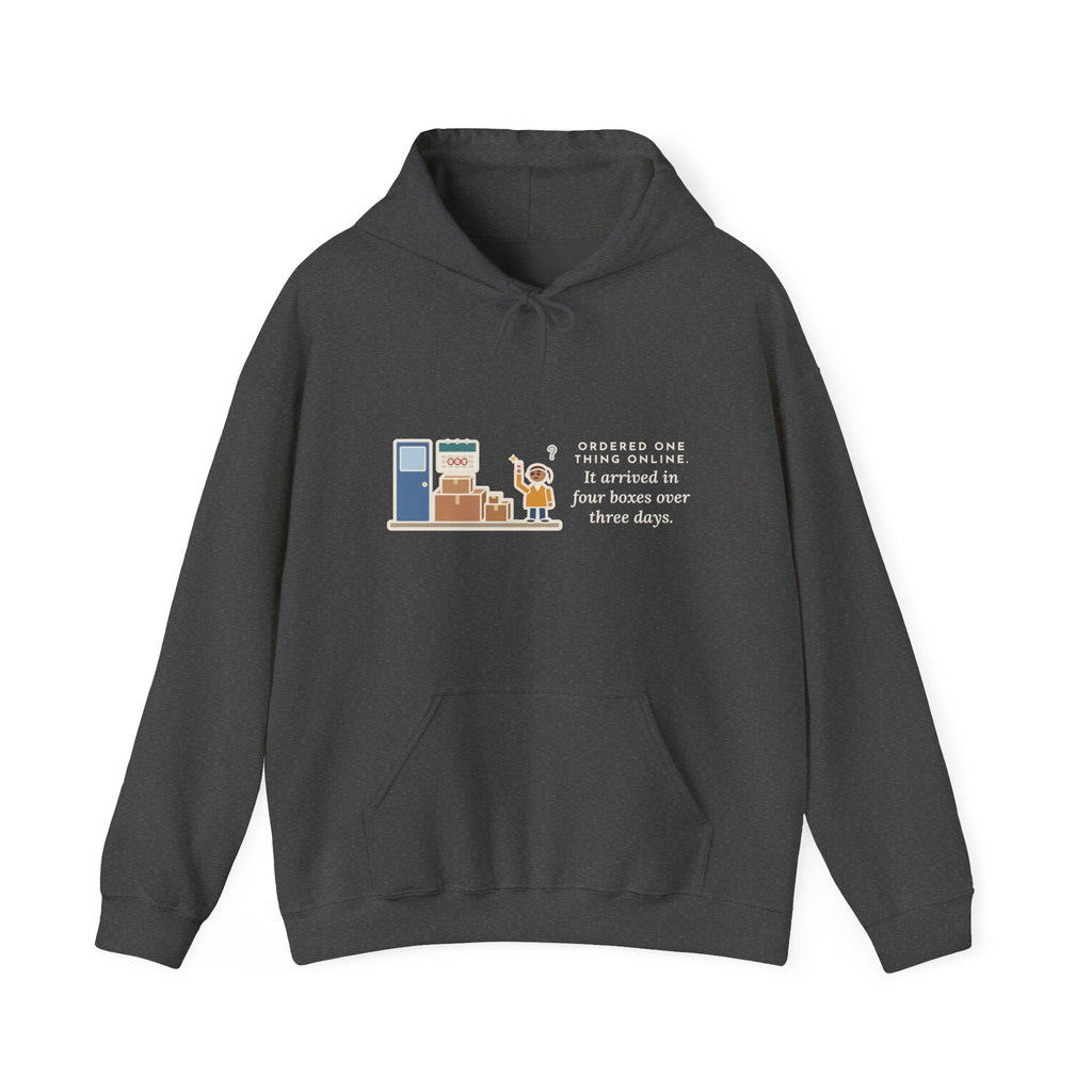 Funny Delivery Boxes Hoodie, Ordered One Thing Online, It Arrived in Four Boxes Over Three Days