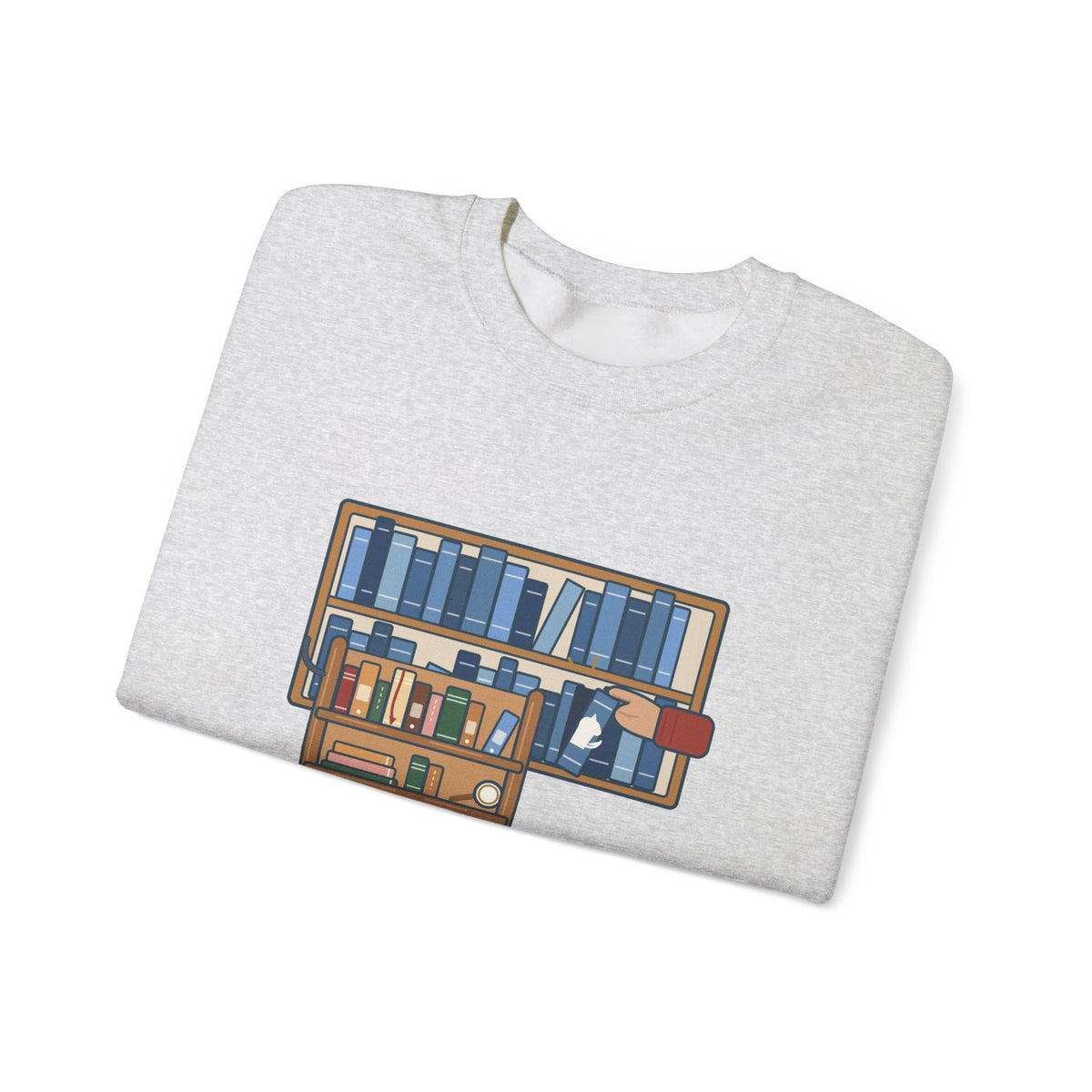School Librarian Crewneck Sweatshirt - A Blue Book About a Dog. I'm On It.