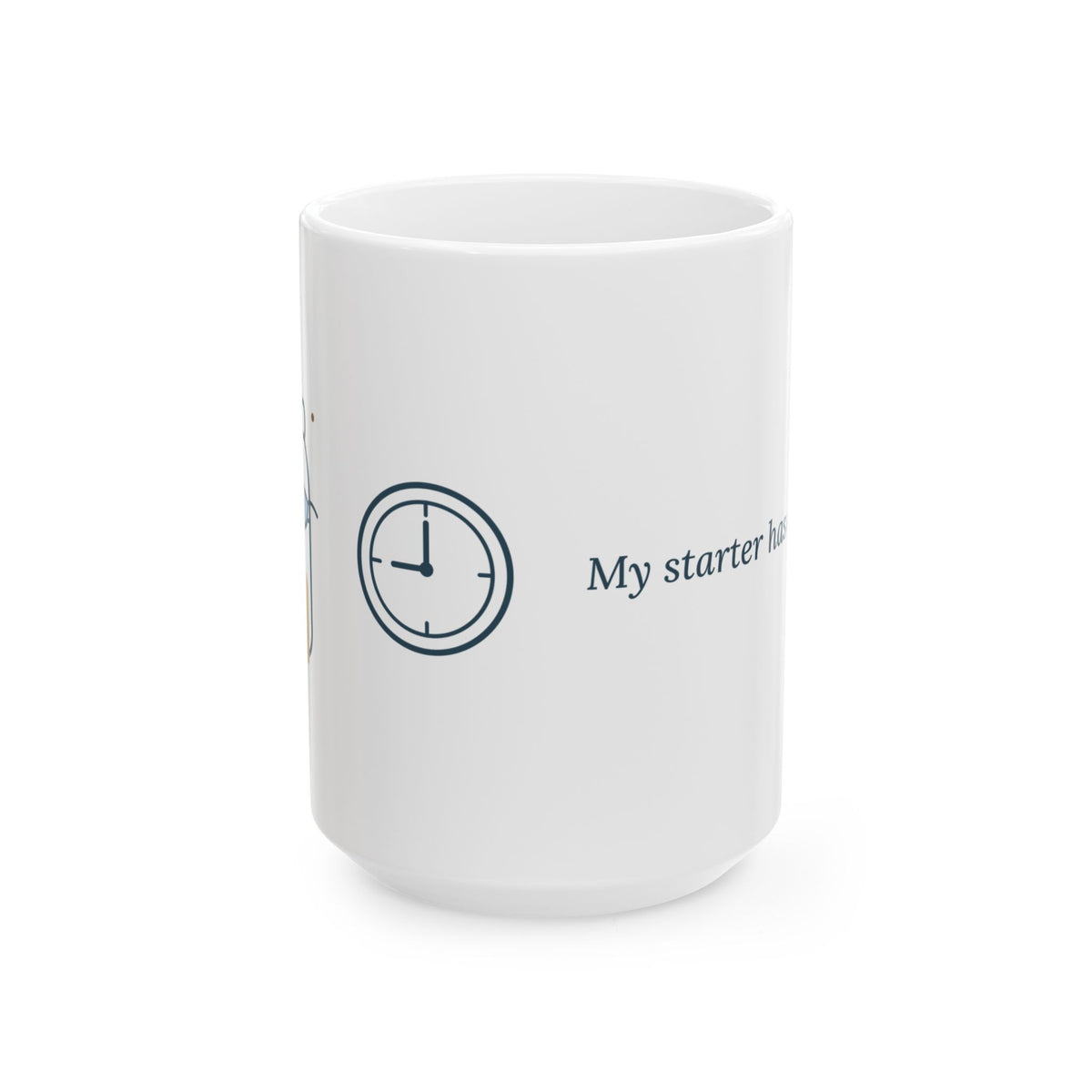Large 15oz Sourdough Starter Mug - My Starter Has a Curfew Funny Baker Coffee Mug