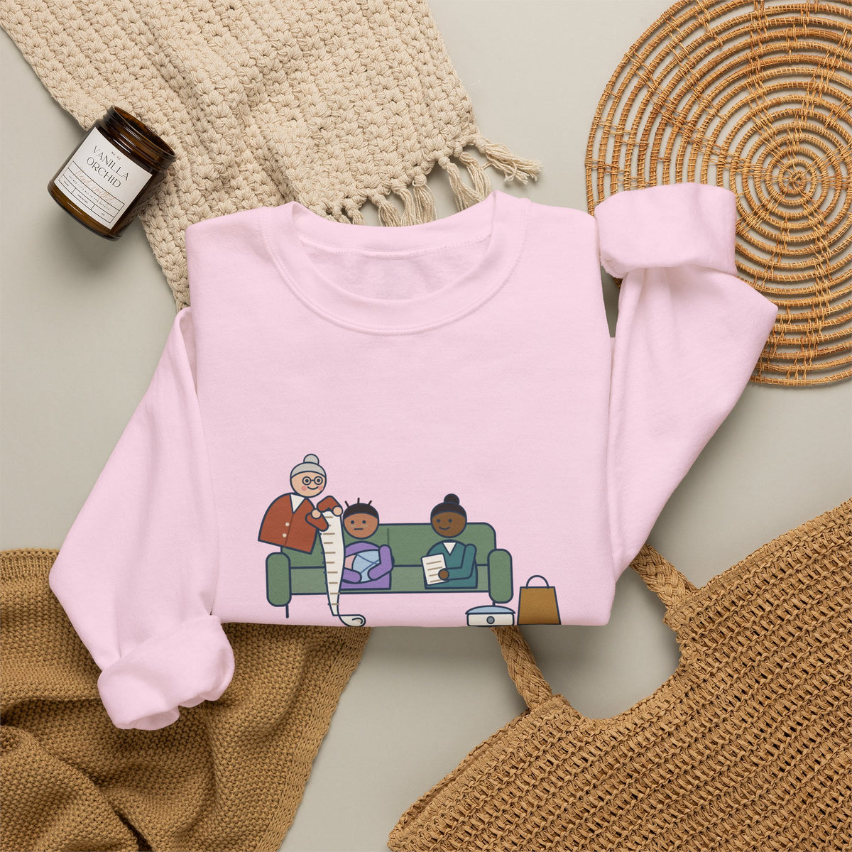 Public Health Nurse Crewneck Sweatshirt - Newborn Home Visit Grandma Questions Gift