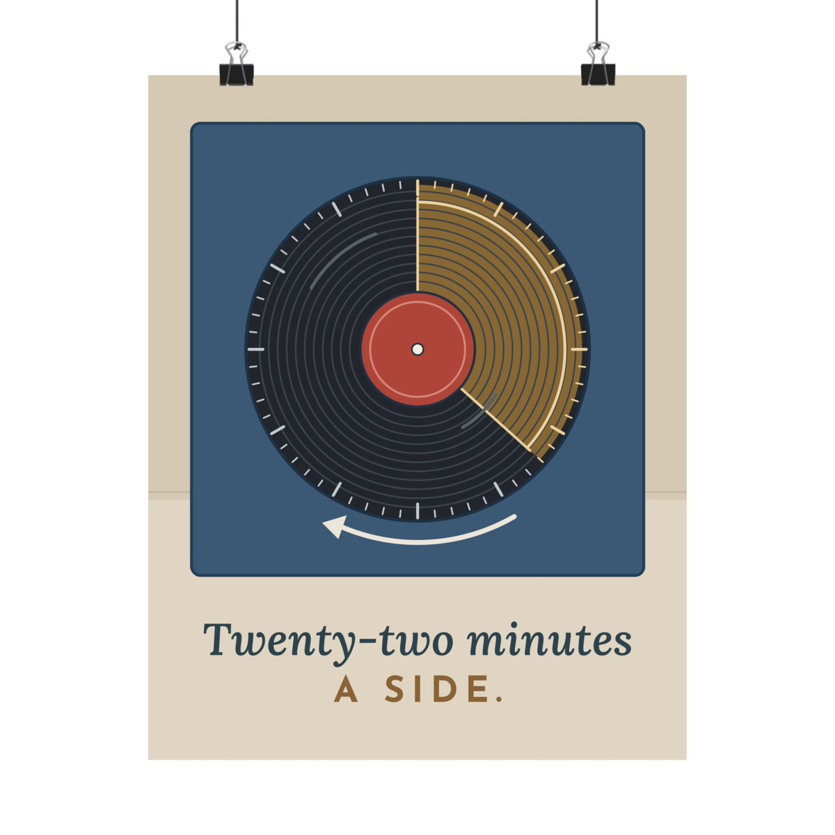 Vinyl Record Poster - Twenty-Two Minutes a Side Music Room Wall Art