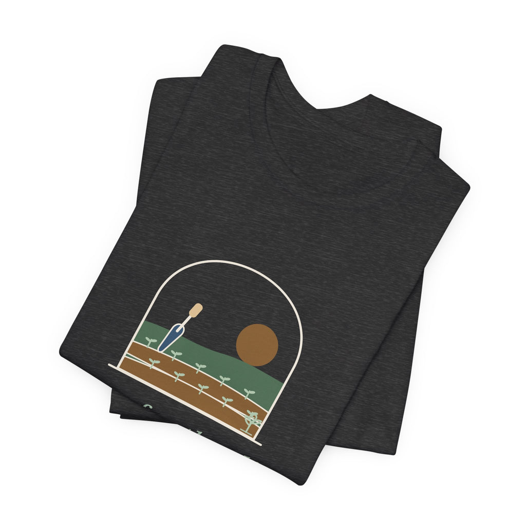 Gardening T-Shirt - Here for the Dirt and the Quiet. Garden Window Tee for Gardeners