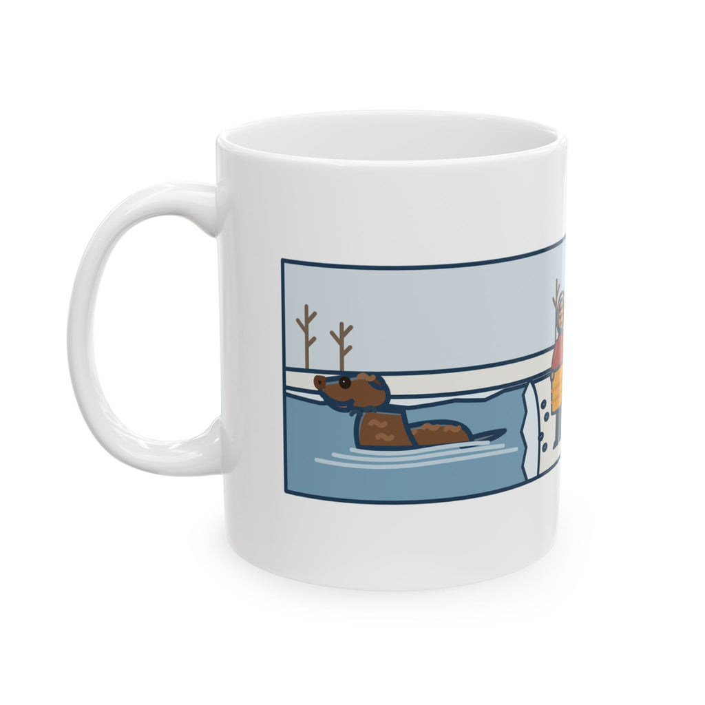 Chesapeake Bay Retriever Mug, Saw the Lake in January and Went In Anyway, Twice, Funny Coffee Mug 11oz