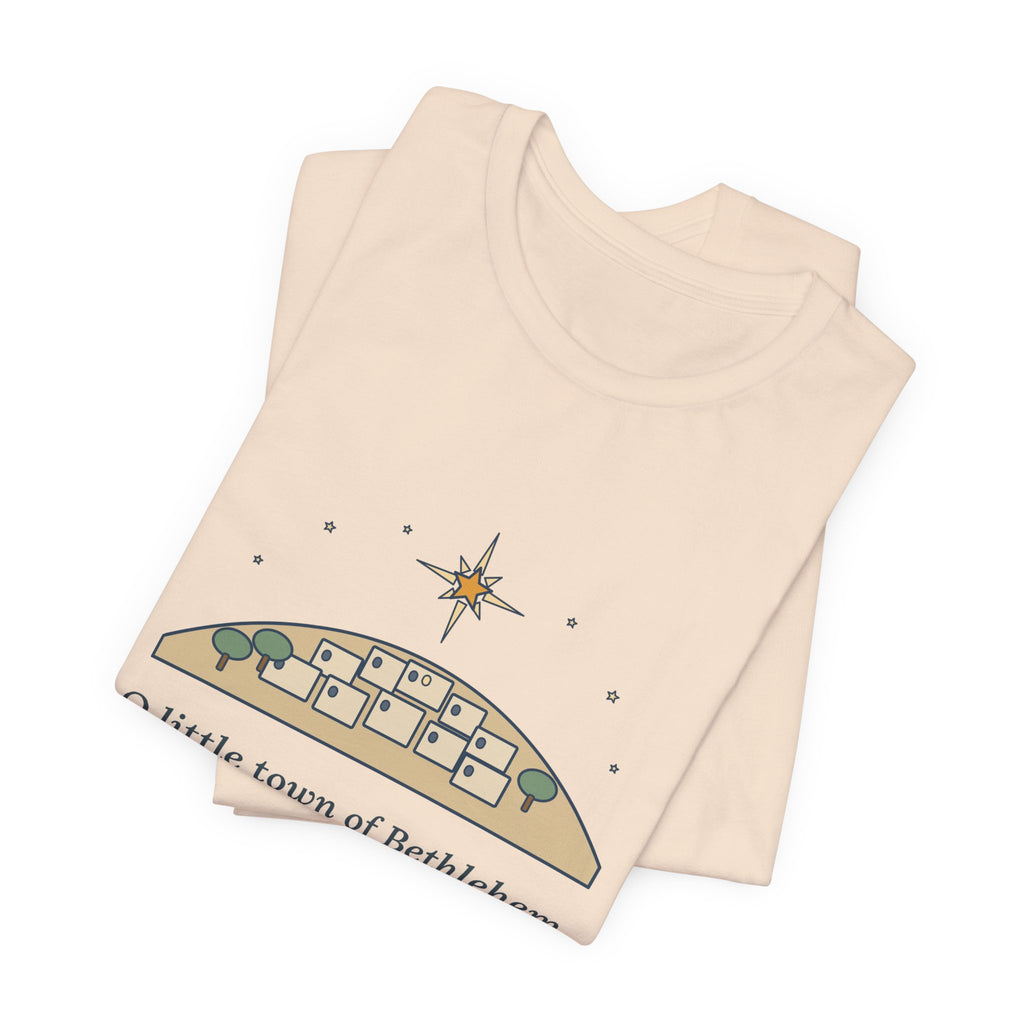 Brooks Quote T-Shirt, O Little Town of Bethlehem, Christmas Hill Town Star Tee