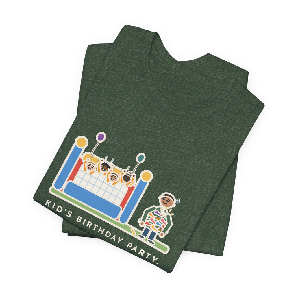 Funny Birthday Party T-Shirt, Sixteen Kids, One Bounce House, and I Held Every Shoe, Backyard Party Tee