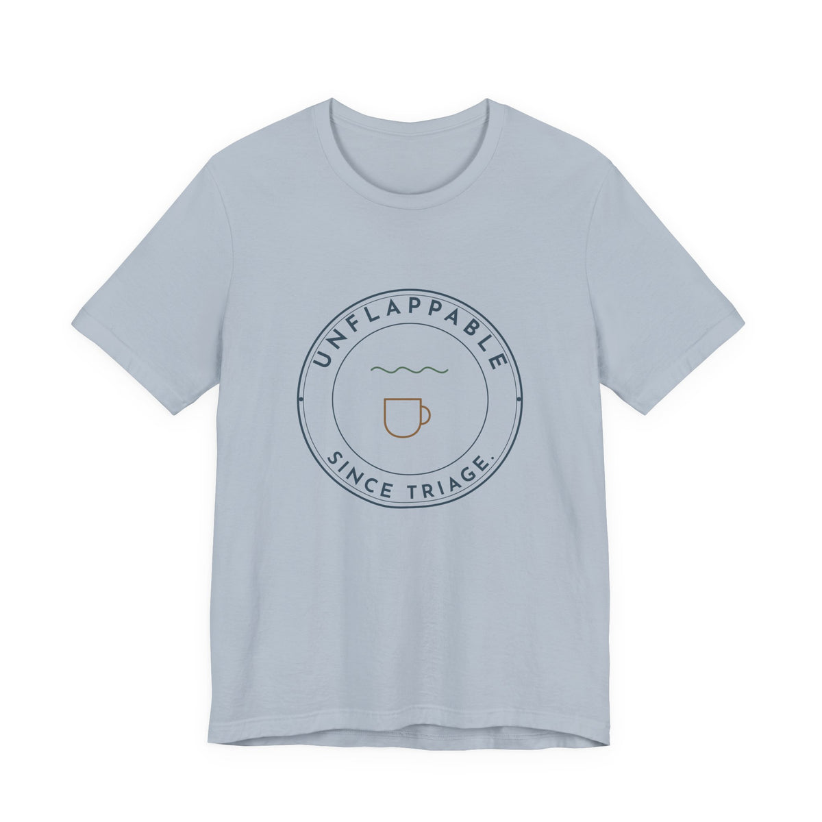 ER Nurse T-Shirt - Unflappable Since Triage Retro Badge Tee for Emergency Nurses