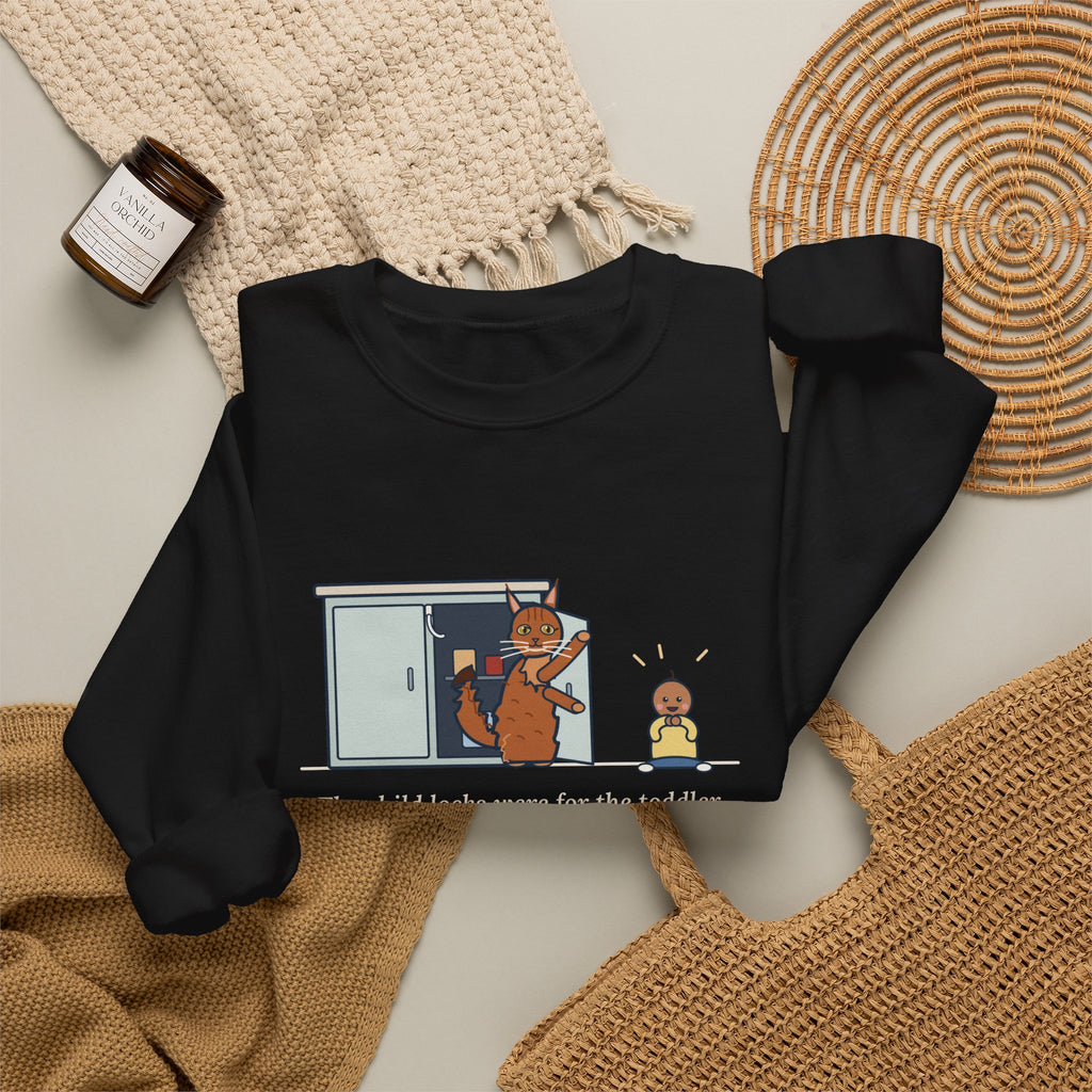 Somali Cat Crewneck Sweatshirt - The Somali Learned the Child Locks First Cat Lover Gift