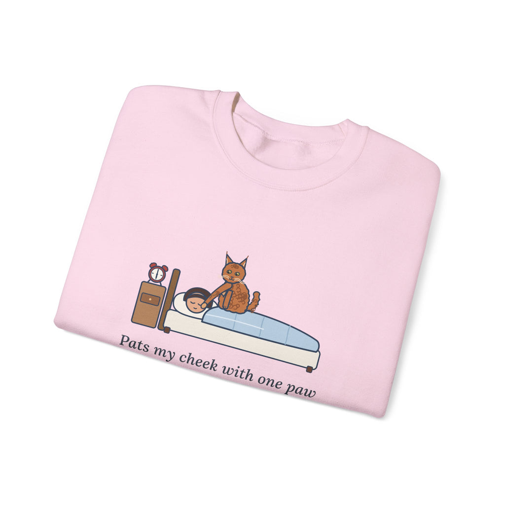 LaPerm Cat Crewneck Sweatshirt - Pats My Cheek With One Paw at Six A.M. Cat Owner Gift