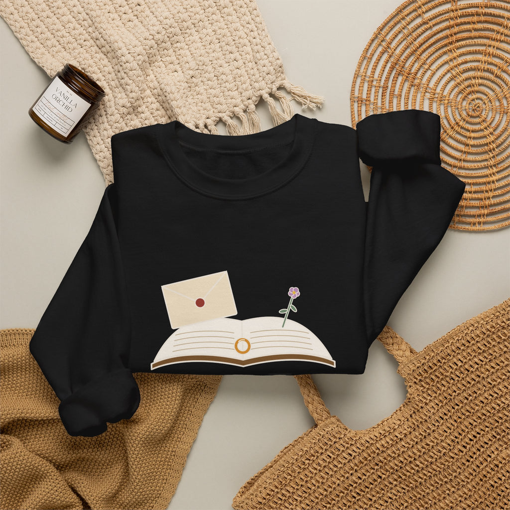 Reader, I Married Him Sweatshirt, Wedding Brontë Quote Crewneck with Letter and Ring