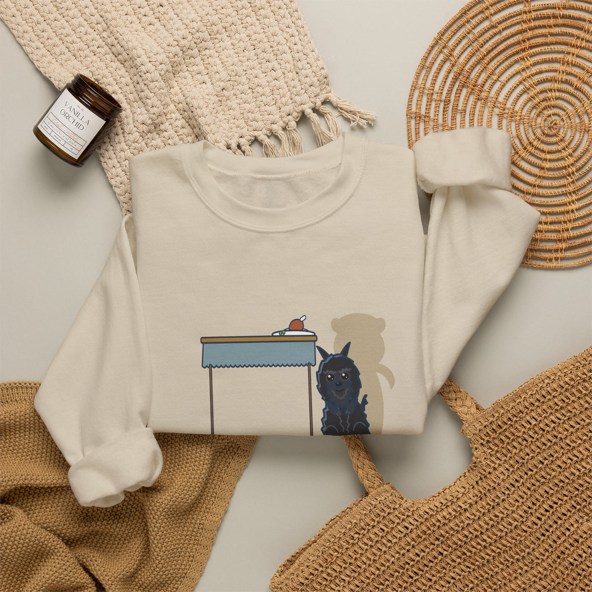 Affenpinscher Crewneck Sweatshirt - Sits Up at Dinner Like a Tiny Bear
